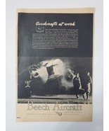 1944 Beech Aircraft Vintage WWII Print Ad Beechcrafts At Work - £10.26 GBP