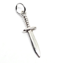 Athame Dolch 3D Tiny Charm 925 Sterling Silber Pagan Wiccan Coven Ritualmesser - £10.29 GBP