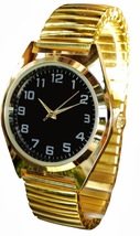  Elastic Extensible.Metal  Band Watch - Gold Coloured  -White dial  - $14.99