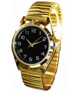  Elastic Extensible.Metal  Band Watch - Gold Coloured  -White dial  - $285.40 MXN