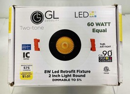 Goodlite 2&quot; LED Round 2-Tone Luminaire Light Fixture 8w 575 Lumens (60W ... - £58.32 GBP