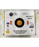 Goodlite 2&quot; LED Round 2-Tone Luminaire Light Fixture 8w 575 Lumens (60W ... - £58.39 GBP