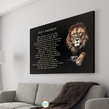Lion Self Respect Wall Art Motivational Quotes Inspirational Art Lion Poster - £19.01 GBP+