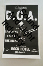 D.O.A. Rock Hotel POSTER *REPRO* Gangrene T.S.O.L. The Dicks Jane St. - $34.64