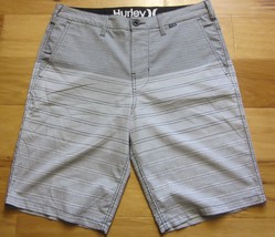 HURLEY Men&#39;s PHANTOM Flat Front Gray Shorts (sz 30) Casual Golf Walking Stretch - £25.01 GBP