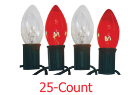 Christmas String Lights C9 Incandescent 25ct 24&#39; Red/White Celebrations ... - €16,09 EUR