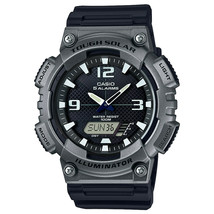 Casio - AQS810W-1A4V - Digital/Analog Combo Solar Powered Watch - Black - £87.84 GBP