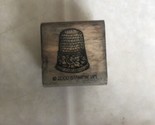 Stampin UP Ivy Decorated Sewing Thimble RUBBER STAMP Vintage 2000 - $12.08