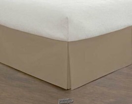 Cotton Rich 200TC 14&quot; Bedskirt Mocca Queen - £18.77 GBP