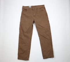 Deadstock Vintage Dickies Mens 36x30 Spell Out Relaxed Fit Dungaree Jeans Brown - £54.87 GBP