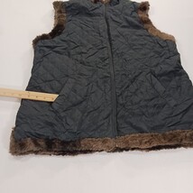 Three Hearts RN#45749 Girls/Women Black/Brown Reversible Full Zip Fleece Vest XL image 7