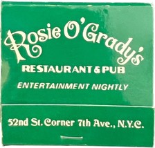 Rosie O&#39;Grady&#39;s Restaurant, New York City, Match Book Matches Matchbook - $11.99