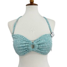 Bikini top Medium 8/10 swimsuit ring center adj removable straps Turquoise - $7.92
