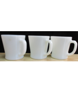 Set of 3 Vintage Anchor Hocking Oven Proof 1212 3 1/2&quot; Coffee Mugs Milk ... - £10.89 GBP