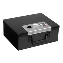 Fire Resistant Steel Security Safe Box With Digital Lock, 0.26-Cubic Feet, Black - £70.12 GBP