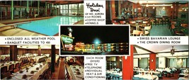 1962 Vintage Holiday Inn N Aurora IL Curteich Multi View Panorama Long Postcard - £15.94 GBP