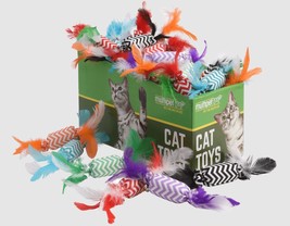 Multipet Candy Crackle w/ Feathers Assorted Colors 30pc. - £44.26 GBP