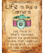 Life Is Like A Camera Metal Novelty Parking Sign - $26.95