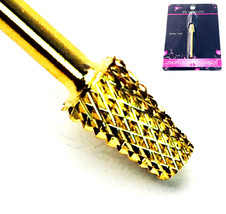 Usa High Quality Gold Cone Shape Carbide Bit 3/32&quot; Electric Drill Nail Art Cb14 - £12.53 GBP