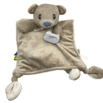 HB Beige/Ivory Brown Bear Security Blanket Baby Lovey Lovie Soother Comfort - £15.10 GBP
