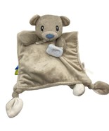 HB Beige/Ivory Brown Bear Security Blanket Baby Lovey Lovie Soother Comfort - £15.34 GBP