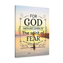 Express Your Love Gifts Bible Verse Canvas The Spirit of Fear 2 Timothy 1:7: KJV - £81.45 GBP