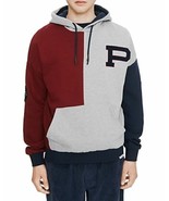 Eleven Paris Men&#39;s Cotton Color Blocked Embroidered Hoodie Rhubarb Block... - €34,23 EUR