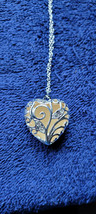 New Heart &quot;Silver Tone&quot; Necklace Pendent Valentines Holiday Pretty Dress... - £12.05 GBP