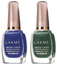Lakme Insta Eye Liner, Blue + Green 9ml 1 PC each Kajal, Good for Eyes F... - $19.59