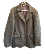 JINGPIN FUSHI WOOL BLEND OVERCOAT TRENCH LONG MEN L GRAY DESIGNER BUTTON... - $129.86 CAD