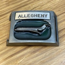 Vintage 1977 Allegheny Airline Silver Tone Belt Buckle KG JD - £38.95 GBP