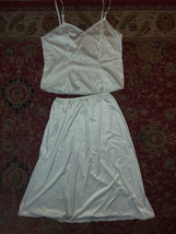 Vintage Vanity Fair White Camisole Half Slip Set Size 40 Wondermaid - £17.62 GBP