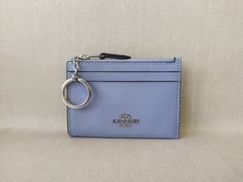 Coach Mini Skinny ID zip Card Case in cross grain leather T 9134 - $34.75