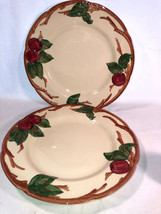 2 Franciscan 10.5 Inch Red Apple Dinner Plates - £23.58 GBP