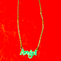 Beautiful Silver tone and Blue Angel necklace - €13,02 EUR