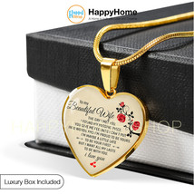 Premium Heart Necklace Anniversary Love Gift for Wife I&#39;m Proud to be Yours-N496 - £29.55 GBP+