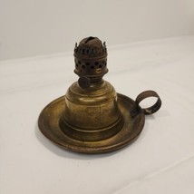 Tin and Brass Hand Oil Lamp Portable Wick - £19.94 GBP