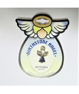 Angel Pin Sapphire Birthstone September Austrian Crystal Gold - $5.41 CAD