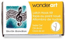 Wonderart Latch Hook Kit 12&quot;X12&quot;Treble Clef - £26.12 GBP