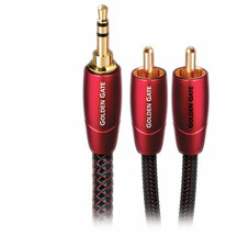 AudioQuest Golden Gate .6m (1.96 ft.) 3.5mm to RCA Audio Interconnect Cable - £150.01 GBP