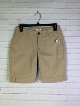 Old Navy Womens Size 0 Bermudas Tan Khaki Chino Flat Front Cotton Shorts... - £9.38 GBP