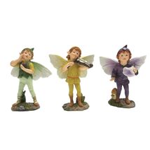 Boy Fairies Miniature Fairy Garden Figurines Set of 3 Mini Accessory 3 i... - $28.98