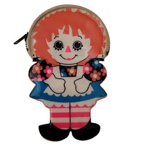 Vintage Hallmark 1971 Raggedy Ann Zipper Vinyl Small Coin Purse Doll Shaped EUC - £11.86 GBP