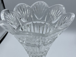 Vase Waterford Crystal Scalloped Edges Unique Design Heavy 10 Ins. 6&quot; Mouth - £172.78 GBP