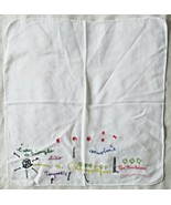 Vintage PARIS Hand Embroidered White 11&quot; Square Maxim&#39;s, Lida, Champs El... - $1,510.70 MXN