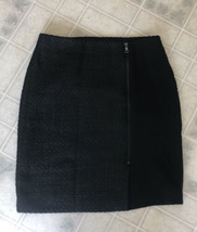 Ann Taylor Sz 6 The Pencil Skirt Dark gray Tweed Front Zip Fully Lined C... - $25.99