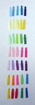 TINY BIRTHDAY CANDLE Set Lot 120 pieces 5 colors Punch Cutouts punch-out... - $5.34