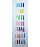 TINY BIRTHDAY CANDLE Set Lot 120 pieces 5 colors Punch Cutouts punch-out... - $9.12 CAD