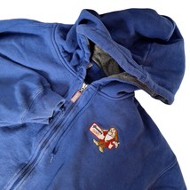 Vintage Disney Store Men&#39;s Grumpy Snow White Hoodie Size Large Blue Embr... - $58.26 CAD