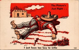 Postcard - &quot;The Picture&#39;s Just Right .. I Just Been Too Lazy To Write&quot; - $8.80